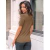 imageLILLUSORY Spring Sweater Short Sleeve Shirts for Women Work Tops Business Casual Summer Dressy Outfits Professional ClothesBeige