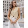 imageLILLUSORY Sweater Vest Women Dressy Button Up Sweater Tank Tops 2025 Knit Work Business Casual OutfitsBeige