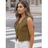 imageLILLUSORY Sweater Vest Women Dressy Button Up Sweater Tank Tops 2025 Knit Work Business Casual OutfitsCamel