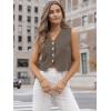imageLILLUSORY Sweater Vest Women Dressy Button Up Sweater Tank Tops 2025 Knit Work Business Casual OutfitsDeepcamel