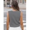 imageLILLUSORY Sweater Vest Women Dressy Button Up Sweater Tank Tops 2025 Knit Work Business Casual OutfitsGray