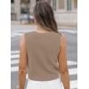 imageLILLUSORY Sweater Vest Women Dressy Button Up Sweater Tank Tops 2025 Knit Work Business Casual OutfitsLightcamel
