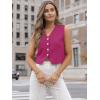imageLILLUSORY Sweater Vest Women Dressy Button Up Sweater Tank Tops 2025 Knit Work Business Casual OutfitsPink