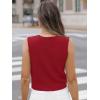 imageLILLUSORY Sweater Vest Women Dressy Button Up Sweater Tank Tops 2025 Knit Work Business Casual OutfitsRed