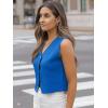 imageLILLUSORY Sweater Vest Women Dressy Button Up Sweater Tank Tops 2025 Knit Work Business Casual OutfitsRoyalblue