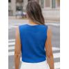 imageLILLUSORY Sweater Vest Women Dressy Button Up Sweater Tank Tops 2025 Knit Work Business Casual OutfitsRoyalblue