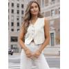 imageLILLUSORY Sweater Vest Women Dressy Button Up Sweater Tank Tops 2025 Knit Work Business Casual OutfitsWhite