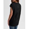 imageLILLUSORY Sweater Vest Women Trendy Cable Knit Cap Sleeve Tops 2025 V Neck Cotton Oversized Business Casual OutfitsBlack