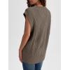 imageLILLUSORY Sweater Vest Women Trendy Cable Knit Cap Sleeve Tops 2025 V Neck Cotton Oversized Business Casual OutfitsDeepcamel