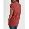 imageLILLUSORY Sweater Vest Women Trendy Cable Knit Cap Sleeve Tops 2025 V Neck Cotton Oversized Business Casual OutfitsOrange