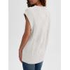 imageLILLUSORY Sweater Vest Women Trendy Cable Knit Cap Sleeve Tops 2025 V Neck Cotton Oversized Business Casual OutfitsWhite