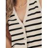 imageLILLUSORY Vest Tops for Women 2025 Fall Outfits Striped Sweaters Button Up Casual Shirts Blouses Jacket Fashion ClothesApricotblack