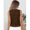 imageLILLUSORY Vest Tops for Women 2025 Fall Outfits Striped Sweaters Button Up Casual Shirts Blouses Jacket Fashion ClothesCaramelblack