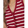 imageLILLUSORY Vest Tops for Women 2025 Fall Outfits Striped Sweaters Button Up Casual Shirts Blouses Jacket Fashion ClothesRedwhite