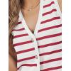 imageLILLUSORY Vest Tops for Women 2025 Fall Outfits Striped Sweaters Button Up Casual Shirts Blouses Jacket Fashion ClothesWhitered