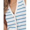 imageLILLUSORY Vest Tops for Women 2025 Fall Outfits Striped Sweaters Button Up Casual Shirts Blouses Jacket Fashion ClothesWhitesky