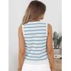 imageLILLUSORY Vest Tops for Women 2025 Fall Outfits Striped Sweaters Button Up Casual Shirts Blouses Jacket Fashion ClothesWhitesky