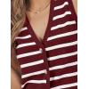 imageLILLUSORY Vest Tops for Women 2025 Fall Outfits Striped Sweaters Button Up Casual Shirts Blouses Jacket Fashion ClothesWinewhite