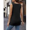 imageLILLUSORY Women Tank Tops 2025 V Neck Sleeveless Summer Top Casual Dressy Shirts Trendy Outfits Fashion ClothesBlack