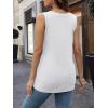 imageLILLUSORY Women Tank Tops 2025 V Neck Sleeveless Summer Top Casual Dressy Shirts Trendy Outfits Fashion ClothesWhite
