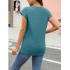 imageLILLUSORY Womens Casual Summer Tops Cap Sleeve Spring T Shirts Business Dressy Basic Tee Trendy Fashion Clothes 2025Bluegreen