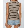 imageLILLUSORY Womens Crochet Tops Ladies Summer Vacation Outfits Beach Fashion Tank Y2K 2025 Cute Clothes Tie Front Sweater VestApricotblack