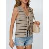 imageLILLUSORY Womens Crochet Tops Ladies Summer Vacation Outfits Beach Fashion Tank Y2K 2025 Cute Clothes Tie Front Sweater VestApricotblack