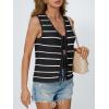 imageLILLUSORY Womens Crochet Tops Ladies Summer Vacation Outfits Beach Fashion Tank Y2K 2025 Cute Clothes Tie Front Sweater VestBlackwhite