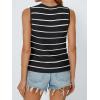 imageLILLUSORY Womens Crochet Tops Ladies Summer Vacation Outfits Beach Fashion Tank Y2K 2025 Cute Clothes Tie Front Sweater VestBlackwhite