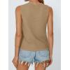 imageLILLUSORY Womens Crochet Tops Ladies Summer Vacation Outfits Beach Fashion Tank Y2K 2025 Cute Clothes Tie Front Sweater VestCoffeegrey