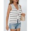 imageLILLUSORY Womens Crochet Tops Ladies Summer Vacation Outfits Beach Fashion Tank Y2K 2025 Cute Clothes Tie Front Sweater VestWhiteblack