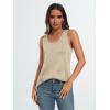 imageLILLUSORY Womens Dressy Business Casual Tank Tops Summer Sleeveless Trendy Spring Blouses Flowy Work ShirtsApricot