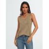 imageLILLUSORY Womens Dressy Business Casual Tank Tops Summer Sleeveless Trendy Spring Blouses Flowy Work ShirtsCoffe Grey