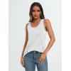 imageLILLUSORY Womens Dressy Business Casual Tank Tops Summer Sleeveless Trendy Spring Blouses Flowy Work ShirtsWhite