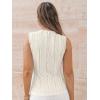 imageLILLUSORY Womens Mock Neck Business Casual Tank Tops Sleeveless Ruched Work Blouse Fitted 2025 Trendy ShirtsBeige