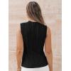 imageLILLUSORY Womens Mock Neck Business Casual Tank Tops Sleeveless Ruched Work Blouse Fitted 2025 Trendy ShirtsBlack