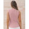 imageLILLUSORY Womens Mock Neck Business Casual Tank Tops Sleeveless Ruched Work Blouse Fitted 2025 Trendy ShirtsLight Pink