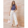 imageLILLUSORY Womens Mock Neck Business Casual Tank Tops Sleeveless Ruched Work Blouse Fitted 2025 Trendy ShirtsPurple