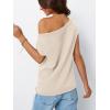 imageLILLUSORY Womens Summer Fashion Off The Shoulder Sweaters Vacation Trendy Going Out Tops Lightweight Knit Pullover 2025Apricot