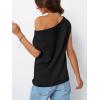 imageLILLUSORY Womens Summer Fashion Off The Shoulder Sweaters Vacation Trendy Going Out Tops Lightweight Knit Pullover 2025Black