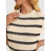 imageLILLUSORY Womens Summer Sweater Cap Sleeve Tops Sleeveless Tanks Knit Vest Spring Trendy Outfits 2025Seapricot