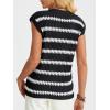 imageLILLUSORY Womens Summer Sweater Cap Sleeve Tops Sleeveless Tanks Knit Vest Spring Trendy Outfits 2025Seblack