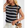 imageLILLUSORY Womens Summer Sweater Cap Sleeve Tops Sleeveless Tanks Knit Vest Spring Trendy Outfits 2025Seblack