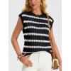 imageLILLUSORY Womens Summer Sweater Cap Sleeve Tops Sleeveless Tanks Knit Vest Spring Trendy Outfits 2025Seblack