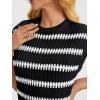 imageLILLUSORY Womens Summer Sweater Cap Sleeve Tops Sleeveless Tanks Knit Vest Spring Trendy Outfits 2025Seblack