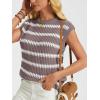 imageLILLUSORY Womens Summer Sweater Cap Sleeve Tops Sleeveless Tanks Knit Vest Spring Trendy Outfits 2025Secoffee Grey