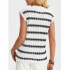 imageLILLUSORY Womens Summer Sweater Cap Sleeve Tops Sleeveless Tanks Knit Vest Spring Trendy Outfits 2025Sewhite