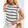 imageLILLUSORY Womens Summer Sweater Cap Sleeve Tops Sleeveless Tanks Knit Vest Spring Trendy Outfits 2025Sewhite