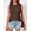 imageLILLUSORY Womens Tank Tops Sweater Vest Sleeveless Cute Shirts Dressy Casual Clothes Spring Summer Outfits Trendy 2025Coffee