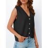 imageLILLUSORY Womens Vest Tops Knit Sleeveless Sweaters Button Down V Neck Casual Clothes Trendy Summer Outfits 2025Black